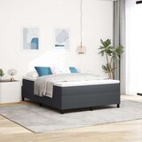vidaXL Postelja s pomičnim dnom in vzmetnico - temno siva 140x200 cm iz prepletene tkanine | Shoptok.si
