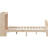 vidaXL Krevet s regalom za knjige bez madraca 140x200 cm od borovine | shoptok.hr