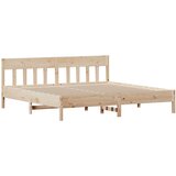  Okvir kreveta s uzglavljem 200 x 200 cm od masivne borovine | shoptok.hr