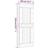  Klizna vrata s priborom za montažu 80 x 210 cm masivna borovina | shoptok.hr