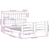 vidaXL Knjižna postelja brez vzmetnice vošč. rjava 140x190 cm borovina | Shoptok.si