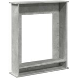 vidaXL Okvir za kamin betonsko siv 75x20x87,5 cm inženirski les | Shoptok.si