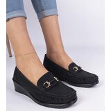 Gemre Black women's wedge loafers Sameri | Shoptok.si