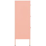 Ormarić s ladicama ružičasti 80 x 35 x 101,5 cm čelični | Eponuda.com