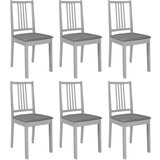 Maison Chic Jedilni stoli - Vzorci stoli z blazinami 6 kosov trden les beli A1512, (22030988) | Shoptok.si