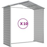  Vrtna kućica svijetlosiva 191x895x198 cm pocinčani čelik | shoptok.hr
