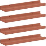  Stenska polica 4 pcs Rdeča 40 x 9 x 3 cm Konstruiran les, (5000200769) | Shoptok.si
