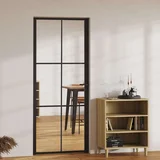 vrata od stakla ESG i aluminija 83 x 201 5 cm crna