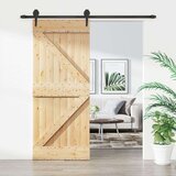  Klizna vrata s priborom za montažu 85 x 210 cm masivna borovina Cijene