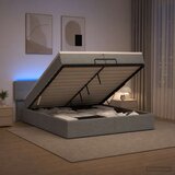  Krevet od pjene s madracem i LED-om Svjetlosiva 200 x 200 cm Cijene