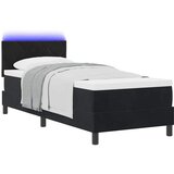  LED Box Spring Krevet s LED trakama Crna 80 x 200 cm Baršun | Eponuda.com