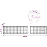  Gabion s žicom debljine 3,5 mm i mrežom 10x10 cm 500x30x50 cm | shoptok.hr