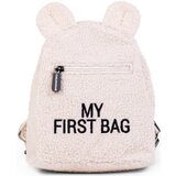 Childhome My First Bag Teddy Off White otroški nahrbtnik 20x8x24 cm | Shoptok.si