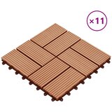  Pločice za decking 11 kom. Tikovina 30 x 30 cm WPC | shoptok.hr