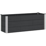 vidaXL Povišena gredica - Vrtna gredica Crna 150 x 50 x 54 cm WPC i aluminij - 150 x 50 x 54 cm Crna | shoptok.hr