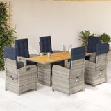 vidaXL 7-dijelni vrtni blagovaonski set od poliratana s jastucima bež | shoptok.hr