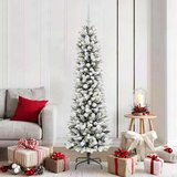 vidaXL Umestno božično drevo med 300 LED Zelena in bela 180 cm | Shoptok.si