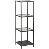 Actona Črn regal Seaford, 35 x 119,5 cm Cene