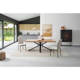 MID.YOU STOL, kovina, tekstil črna, bež | Shoptok.si