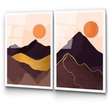 WALLXPERT dekorativna slika od kaljenog stakla (2 komada) uv 968 45 x 65 | ePonuda.com