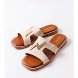  Beige flat sandals Leyra | Shoptok.si