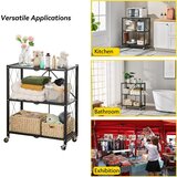 Smania MaxRack™ mobilni metalni sklopivi stalak za pohranu - 3 razine | shoptok.hr