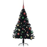  Umjetno predsvijetljeno božićno drvce Crna 150 cm PVC | shoptok.hr