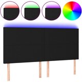 Maison Chic led posteljno vzglavje - vzglavna omarica - nočna omarica črno 160x5x118/128 cm blago, (21710205) | Shoptok.si