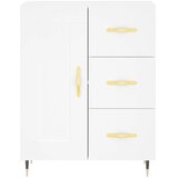  Visoka komoda bijela 69,5x34x180 cm konstruirano drvo | shoptok.hr