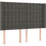 Maison Chic vzglavna omarica - nočna omarica - posteljna omarica z ušesi temno sivo 147x16x118/128 cm žamet, (21709214) Cene