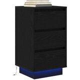  Noćni ormarić s LED svjetlima crni 38x34x65 cm | shoptok.hr