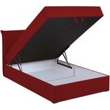 MID.YOU POSTELJA Z VZMETNICO 120 cm x 200 cm , tekstil, leseni material rdeča | Shoptok.si