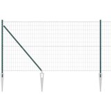 vidaXL Ogrodje s stebri Zelena 1.2 x 25 m Jeklo, (5000096831) | Shoptok.si