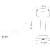 Globo Akumulatorska namizna svetilka Angelika (1,2 W, Ø x V: 90 x 215 mm, IP20) | Shoptok.si