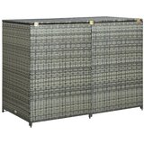 vidaXL Dvojna lopa za smetnjake poli ratan antracitna 148x77x111 cm | Shoptok.si