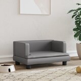 vidaXL Pasja postelja siva 60x40x30 cm umetno usnje | Shoptok.si