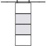 vidaXL Klizna vrata s priborom 76 x 205 cm kaljeno staklo i aluminij Cijene