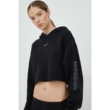 Reebok Dukserica za žene, boja: crna, s kapuljačom, s tiskom | shoptok.hr