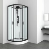 Sanotechnik kompletna tuš kabina Epic 1 (D x Š x V: 90 x 90 x 235 cm, Crno/Bijele boje) | shoptok.hr