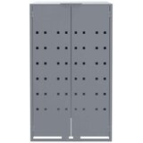  Lopa za smetnjak za 3 smetnjake siva 207x79x117 cm jeklo | Shoptok.si