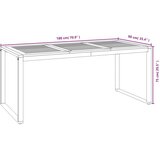  Vrtna garnitura - 7-dijelni vrtni blagovaonski set od bagremovog drva i metala - Dužina stola 180 cm 6 | shoptok.hr