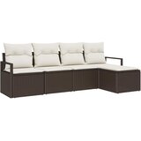  Set sofe 5 kom. Smeđa i krem poliratan 230 x 117 x 85 cm | shoptok.hr