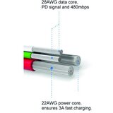 Swissten kabel USB/Lightning, platneni, 1.2m, sivi | shoptok.hr