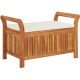 The Living Store Vrtna klop za shranjevanje z blazino 91 cm trden akacijev les - Vrtna Klop Za Shranjevanje, (21461822) | Shoptok.si