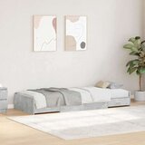 S uzglavljem s ladicama Betonska siva 80 x 200 cm Konstruirano drvo | shoptok.hr