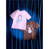 Sinsay Pamučne majice s printom 2 pack Disney Princess Cijene