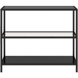  Polica prozirna i crna 100 x 36 x 90 cm od kaljenog stakla | shoptok.hr