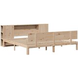 vidaXL Krevet s regalom za knjige bez madraca 180x200 cm od borovine | shoptok.hr