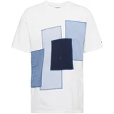 Tommy Jeans Majica mornarsko plava / plavi traper / crvena / bijela