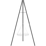  Tripod za logorsku vatru 2 pcs Crna Čelik | shoptok.hr